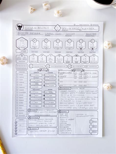 premade dnd 5e character sheet.